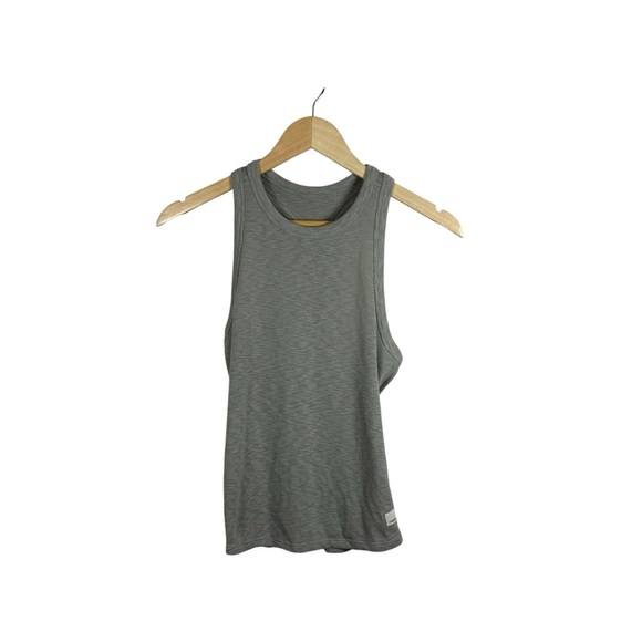 Vuori Women’s Sunrise High Neck Ribbed Tank in Dune Grey Size XS - Picture 5 of 11